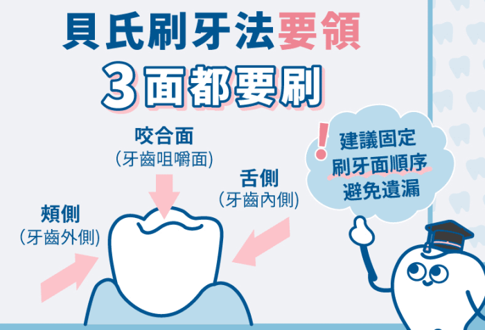 貝氏刷牙法​步驟